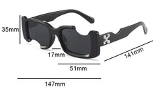 Load image into Gallery viewer, Small Rectangle Sunglasses Women Vintage Designer Green Black Holes Sun Glasses Men 2022 Brand Shades Fashion Square Eyewear