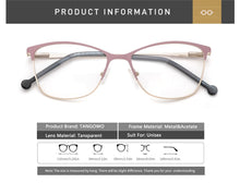 Load image into Gallery viewer, Metal Women Glasses Frames Optical Prescription Glasses Frame Clear lens Eyewear Pink Eyeglasses Frame