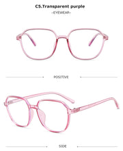 Carica l&#39;immagine nel visualizzatore di Gallery, Round Blue Light Blocking Computer Glasses Women Men Ultralight Fashion Optical Myopia Eyeglasses Frames Female UV400