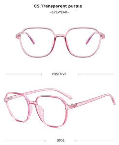 Round Blue Light Blocking Computer Glasses Women Men Ultralight Fashion Optical Myopia Eyeglasses Frames Female UV400