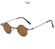Load image into Gallery viewer, Small Round Sunglasses Women Men UV400 Metal Brand Designer Punk Sun Glasses Steampunk Vintage Goggles Black Shades