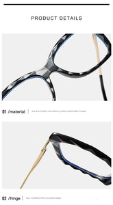 anti blue light glasses Transparent Square Optical computer glasses women Brand blue light  Big frame Clear Cat eye women's
