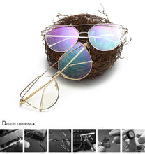 Load image into Gallery viewer, Cateye Glasses For Women 2022 Optical Eyewear Metal Frame Eyeglasses Retro Okulary Women Luxury Blue Light Gafas De Mujer