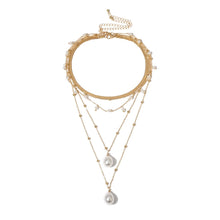 Load image into Gallery viewer, Bohemian Multi Layer Imitation Pearl Tassel Choker Necklace Collar Statement Pendant Necklace for Women Jewelry