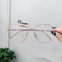 Load image into Gallery viewer, Clear Glasses Frames Women Retro Metal Polygon Eyeglasses Womens Gradient Pink Optical Frame Spectacles Hollow Design