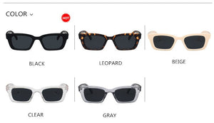 Ladies Small Square Sunglasses Women  Narrow Frame Sun Glasses Retro Rectangle Eyewears Beige Eyeglasses