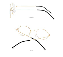 Load image into Gallery viewer, Screwless Eyewear Prescription Eyeglasses Frame Women Round Myopia Optical Denmark Korean Glasses Frame Men Titanium 98607