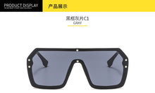 Load image into Gallery viewer, 2022 futuristic big rectangle FF logo sunglasses women uv400 high quality oversized shades for women retro mirro oculos de sol