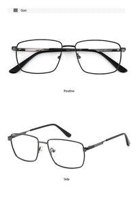 Retro Square Optical Men Prescription Eyewear Without Diopter Spectacle Frames Women‘s Vintage Glasses Stylish Eyeglass Metal
