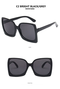 2022 Big Frame Fashion Oversized Sunglasses Women Brand Designer Plastic Female Gradient Sun Glasses gafas de sol mujer UV400