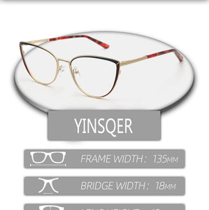 Myopia Women's Glasses Optical Retro Prescription Glasses Grade Female Reading Glasses Cat Eye Eyeglass Frames Brand NEW YINSQER