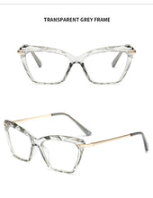 Carica l&#39;immagine nel visualizzatore di Gallery, Square Women reading Glasses Frame Crystal Multi-section Brand Design Optical Computer oculos Glasses gafas de lectura mujer