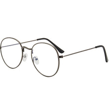 Load image into Gallery viewer, Flat Mirror Metal Eyewear Women Girls Solid Color Decorative Glasses Metal Round Spectacle Frame Fashion Retro Glasses Frame