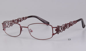Europe Glasses Frame Women full rim Retro Eyeglasses очки модные  flower decoration on temples oculos de grau monturas de gafas