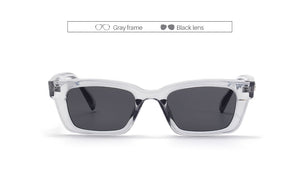 Rectangle Narrow Frame Mens Sunglasses Brand Designer Fashion Black Sun glasses for Women Anti-UV S1077