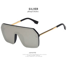 Load image into Gallery viewer, NEW Oversized FF Sunglasses 2022 Women Luxury Brand Fashion Flat Top One Piece Sun Glasses Men Gafas Shade Mirror UV400