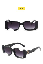 Load image into Gallery viewer, Small Rectangle Sunglasses Women Vintage Designer Green Black Holes Sun Glasses Men 2022 Brand Shades Fashion Square Eyewear
