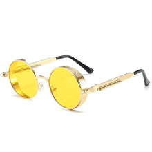 Load image into Gallery viewer, NEW Round Punk Sunglasses Women Vintage Steampunk Alloy Metal Retro Red Sun Glasses Goggles Men Gothic Style Shades