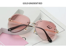 Load image into Gallery viewer, 2022 New Brand Designer Rimless Pilot Sunglasses Women Men Retro Dimond Cutting Lens Gradient Sun Glasses For Female UV400
