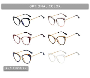 Unusual Cat Eye Optical Blue Light Glasses Frames For Women Computer Gaming Decorative Eyeglasses Women's Prescription Glasses