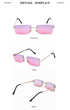 Load image into Gallery viewer, Rectangle Ladies Sunglasses Women 2022 Rimless Square Polarized Sun Glasses For Ladies Zonnebril Dames Vrouwen Bril