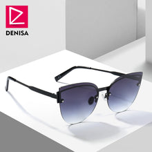 Carica l'immagine nel visualizzatore di Gallery, Moda blu occhiali da sole senza montatura donne 2022 UV400 lusso aviazione signore occhiali da sole occhiali tonalità zonnebril dames