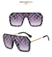 Load image into Gallery viewer, futuristic ff sunglasses women 2022 uv400 big rectangle fashion ff logo sunglasses oversized festival oculos de sol feminino