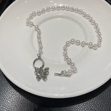 Load image into Gallery viewer, Fashion Beaded Pearl Necklace Women Cute Gold silver color Double Layer Chain Pendant Choker Korean Jewelry 2020 wholesale