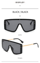 Load image into Gallery viewer, Oversized butterfly Sunglasses Women 2022 Luxury Brand Fashion Flat Red Black Clear Lens One Piece Men Gafas Shade Mirror UV400