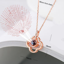 Load image into Gallery viewer, 100 Languages Love Necklace Heart Pendant Wedding Romantic I Love You Projection Necklace for Women Girl Friend Ladies Gifts