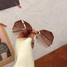 Load image into Gallery viewer, Oulylan Rimless Sunglasses Women Fashion Metal Bent leg Gradient Sun Glasses Ladies Sexy Blue Pink Eyewear Vintage Shades UV400