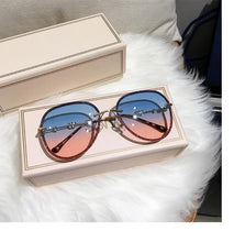 Load image into Gallery viewer, 2022 New Diamond Sunglasses Female Imitation Rhinestones Gradient Color UV400 Women Sunglasses
