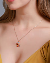 Carica l'immagine nel visualizzatore di Gallery, Korean Blue Gradient Butterfly Necklace for Women Girls Silver Color Rainbow Butterflies Pendant Choker Necklaces Jewelry Gift