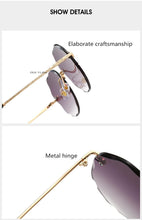 Load image into Gallery viewer, Oulylan Rimless Sunglasses Women Luxury Trimming Gradient Shades Sun Glasses Ladies Vintage Framless Eyewear UV400