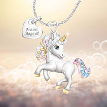 Load image into Gallery viewer, Cute Rainbow Unicorn Necklace Fashion Cartoon Animal Necklaces for Kids Children Heart Statement Jewelry Gifts 2020 New