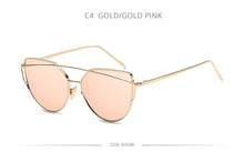 Load image into Gallery viewer, Classic Cat Eye Sunglasses Women 2022 Metal Big Cateye Sun Glasses For Ladies Vintage Mirror Shades Oculos UV400