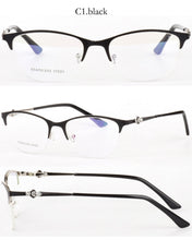 Load image into Gallery viewer, Optical Glasses Spectacle Frame Women Metal Half Frame Reading Glasses Customzied Lense Myopia Eyeglasses Prescription Glasses