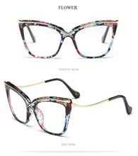 Load image into Gallery viewer, 2022 New Fashion Oversized Cat Eye Glasses Frame Women Brand Optical Anti-blue Eyeglasses Female Oculos Feminino Spectacles