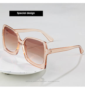 Fashion Oversized Women Sunglasses Brand Designer Plastic Female Big Frame Gradient Sun Glasses UV400 gafas de sol mujer