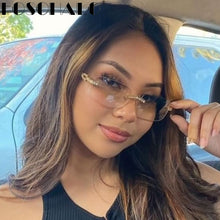 Load image into Gallery viewer, High Crystal Rimless Sunglasses Women Men Diamond Rectangle Sunglass  Brand Designer Eyeglasses Square Shades