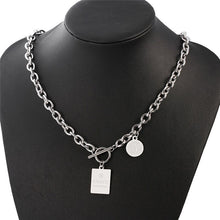 Load image into Gallery viewer, High Polished IGIRL Heart Necklace I GIRL Stainless Steel Heavy Duty Gothic Streetwear Bead Chain Choker Necklace Bijoux Femme