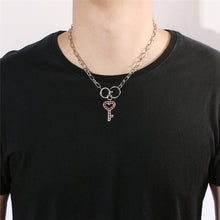 Load image into Gallery viewer, High Polished IGIRL Heart Necklace I GIRL Stainless Steel Heavy Duty Gothic Streetwear Bead Chain Choker Necklace Bijoux Femme