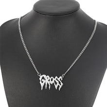 Load image into Gallery viewer, High Polished IGIRL Heart Necklace I GIRL Stainless Steel Heavy Duty Gothic Streetwear Bead Chain Choker Necklace Bijoux Femme