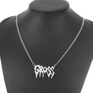 High Polished IGIRL Heart Necklace I GIRL Stainless Steel Heavy Duty Gothic Streetwear Bead Chain Choker Necklace Bijoux Femme