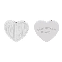 Load image into Gallery viewer, High Polished IGIRL Heart Necklace I GIRL Stainless Steel Heavy Duty Gothic Streetwear Bead Chain Choker Necklace Bijoux Femme