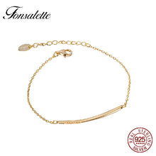 Carica l'immagine nel visualizzatore di Gallery, High Polished Simple Line Bar Bracelet Sterling Silver Cubic Zirconia Horizontal Half Pave Cz Stick Bracelets&amp;Bangle gift ZK40