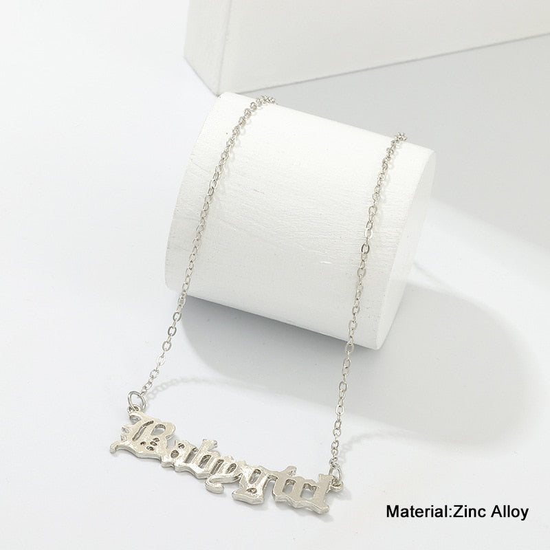 High Quality 2020 New Fashion Jewelry Gold Babygirl Letter Necklace Name Pendants Lovely Gift for the Mom