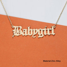 Carica l&#39;immagine nel visualizzatore di Gallery, High Quality 2020 New Fashion Jewelry Gold Babygirl Letter Necklace Name Pendants Lovely Gift for the Mom