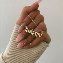 Carica l&#39;immagine nel visualizzatore di Gallery, High Quality 2020 New Fashion Jewelry Gold Babygirl Letter Necklace Name Pendants Lovely Gift for the Mom