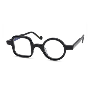 Acetate Original Japanese Handmade Artist Decorative Asymmetric Design Eyeglass Optical Frame Clip On Sunglasses
